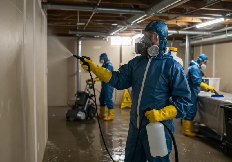 Basement Sanitization and Antimicrobial Treatment process in Manatee County, FL