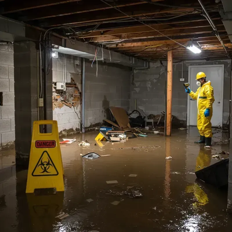 Flooded Basement Electrical Hazard in Manatee County, FL Property